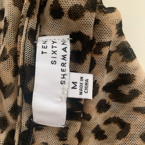 Mesh leopard print long sleeve top - Picture 5 of 5